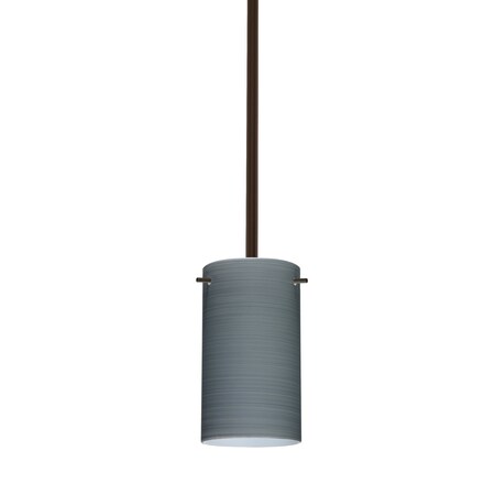 Besa Lighting Stilo 7 Stem Pendant, Titan, Bronze Finish, 1x40W Candelabra 1TT-4404TN-BR